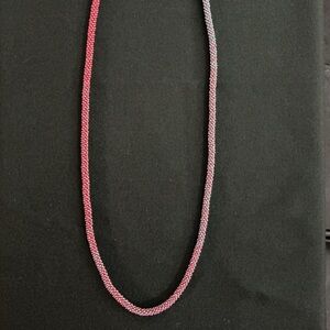 Chic Red and Black Beaded Necklace